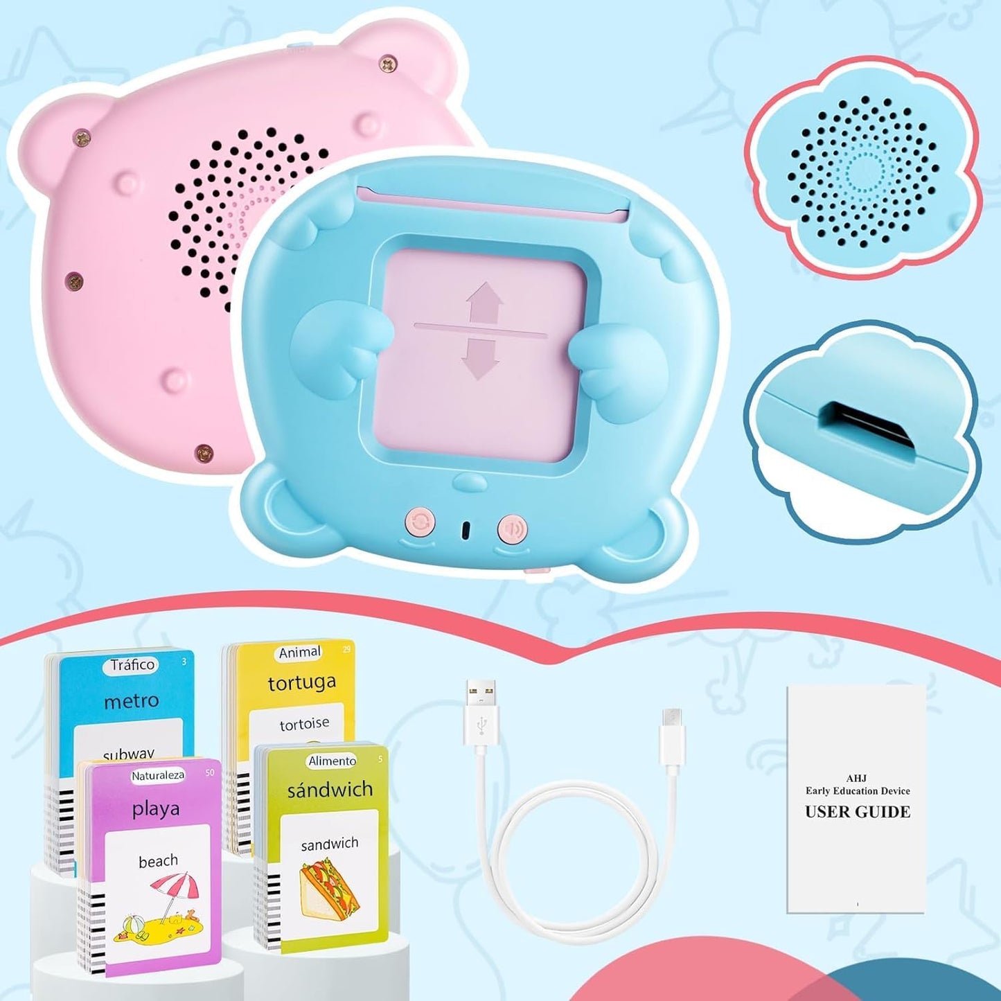 Juguete Montessori Tarjetas de Sonido 224 Palabras