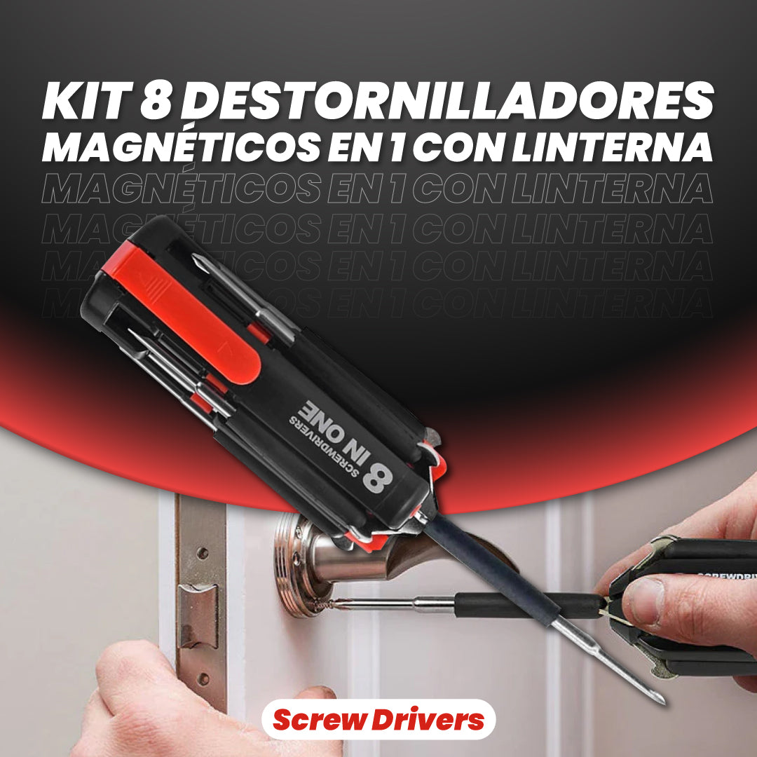 Destornillador 8 en 1 con Linterna