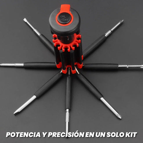Destornillador 8 en 1 con Linterna