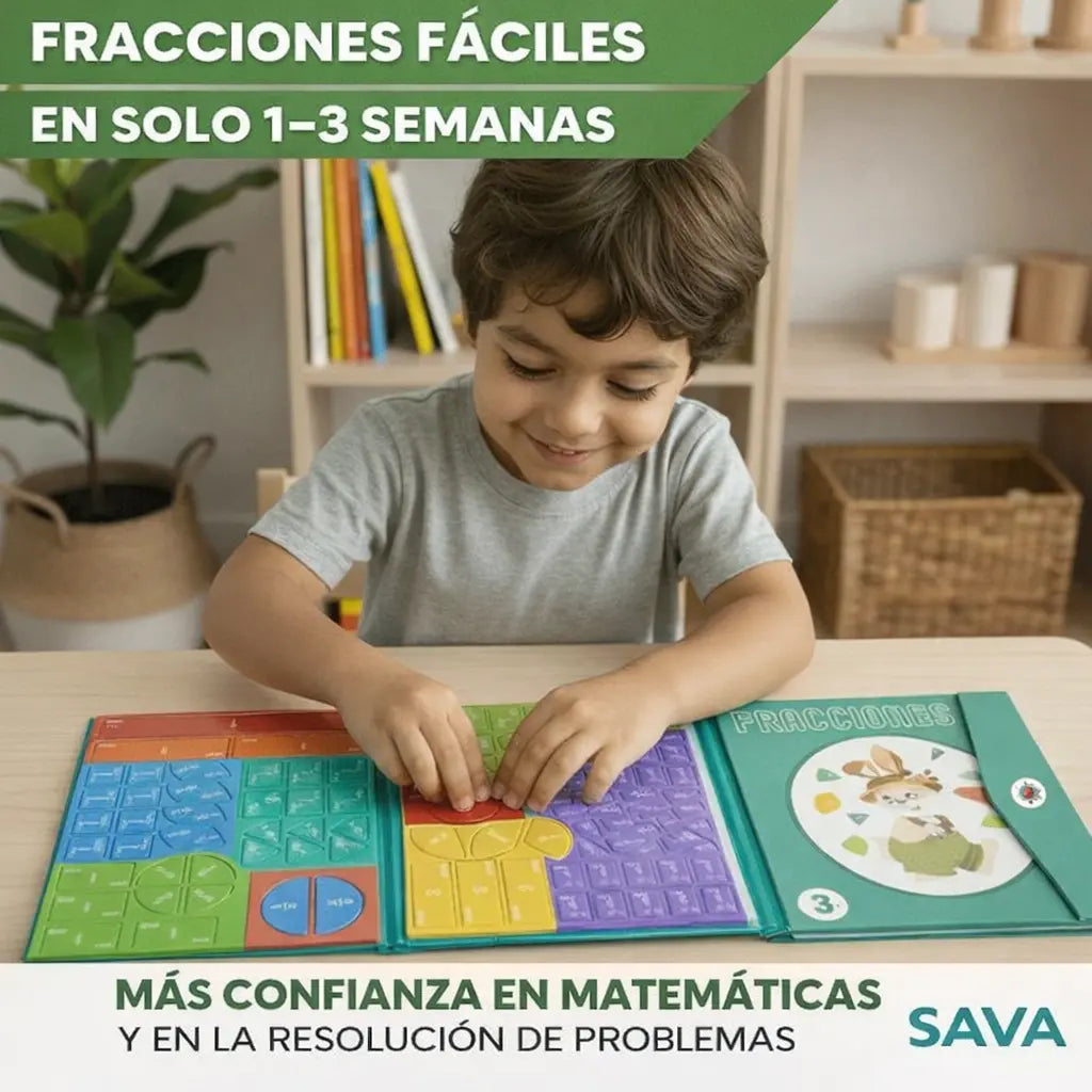 Libro Montessori Magnético de Fracciones 🧩