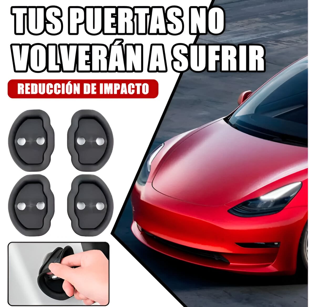 Set X 4 Almohadillas Amortiguadoras Puerta Carro
