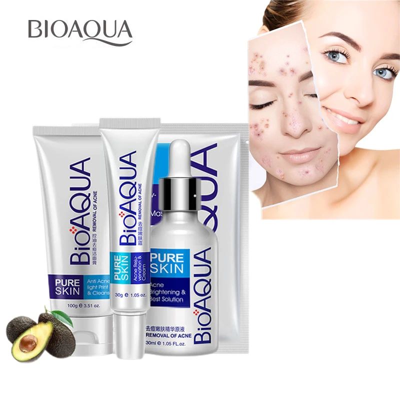 🤩KIT ANTI ACNE BIOAQUA ⭐⭐⭐⭐⭐ (ENVÍO GRATIS)