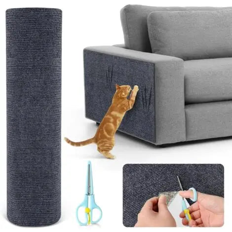 Alfombra Adhesiva Gris Para Gatos 🐱