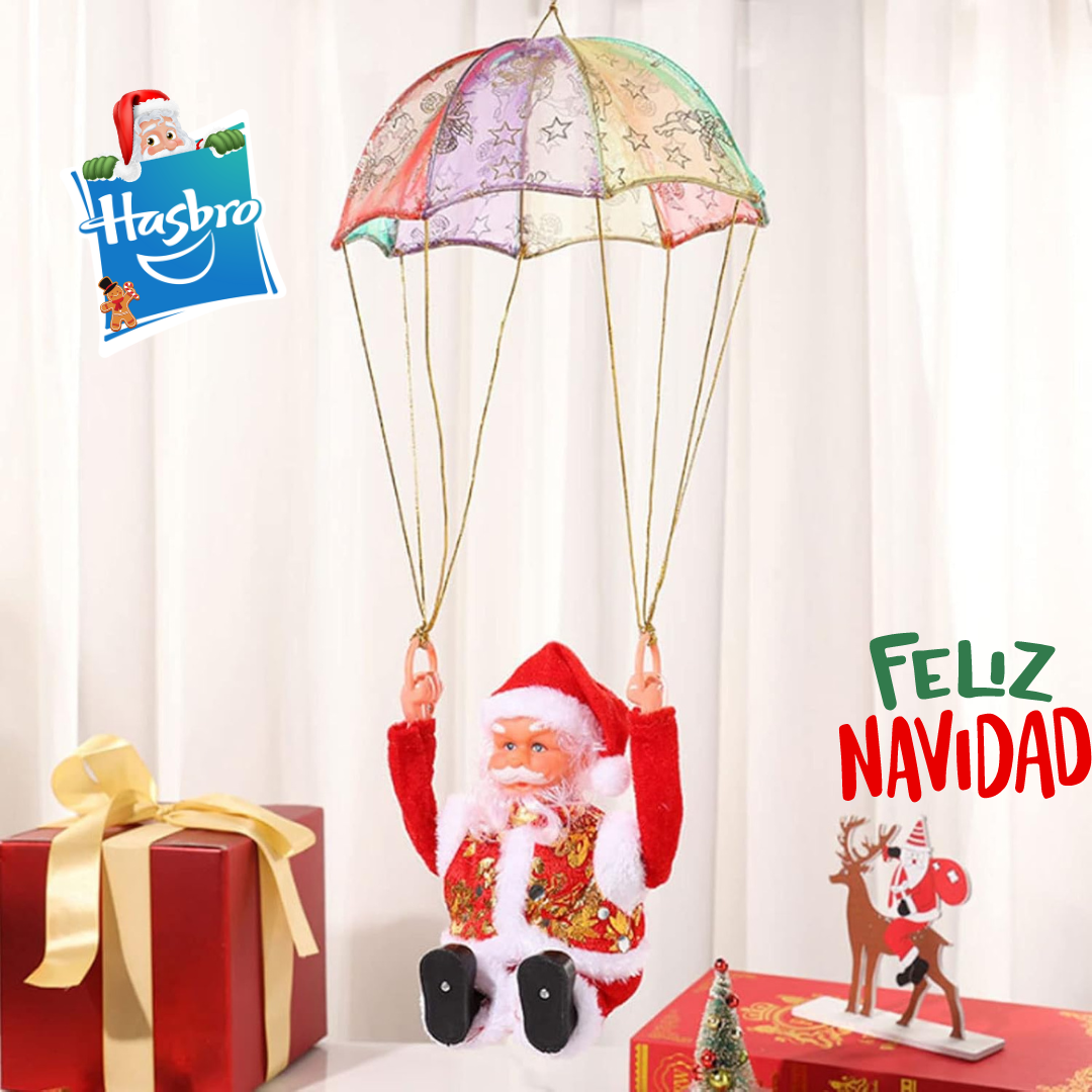 Papá Noel Musical con Paracaídas 🎅