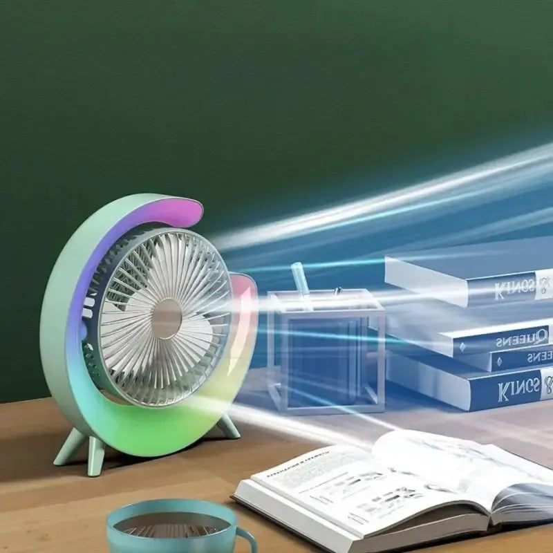 Ventilador de Mesa con Luz  RGB 🌀