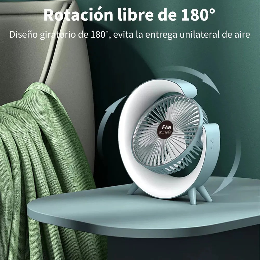 Ventilador de Mesa con Luz  RGB 🌀