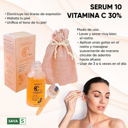 (Compra 1+1 Gratis)❗ Serum 10 Vitamina C 30%⭐⭐⭐⭐⭐