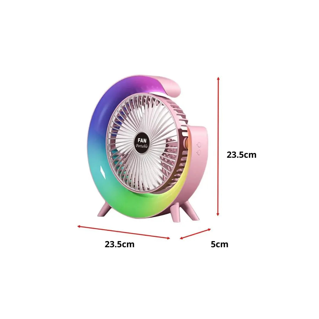 Ventilador de Mesa con Luz  RGB 🌀