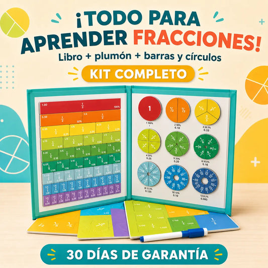 Libro Montessori Magnético de Fracciones 🧩